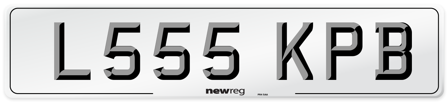 L555 KPB Number Plate from New Reg